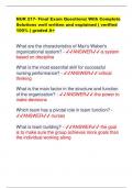 NUR 217- Final Exam Questions&vert; With Complete Solutions well written and explained &lpar; verified 100&percnt; &rpar; graded A&plus;