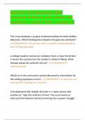 NUR 233 Final Questions&vert; With Complete Solutions well written and explained &lpar; verified 100&percnt; &rpar; graded A&plus;