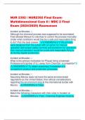 NUR 2392 &sol; NUR2392 Final Exam&colon; Multidimensional Care II &sol; MDC 2 Final Exam &lpar;2024&sol;2025&rpar; Rasmussen