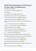 NACC Exam Physiology and Histology of the Skin&comma; D&D&comma; Facial Machinery Questions