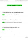 FLORIDA DMV PRACTICE TEST 2024 Questions & Correct Answers&sol; Graded A