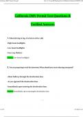 California DMV Permit Test 2024 Questions and Verified Answers&comma; 100&percnt; Guarantee Pass
