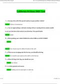 California Written DMV Test 2024 Questions and Verified Answers&comma; 100&percnt; Guarantee Pass