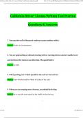 California Dmv Driver- License Written Test Practice Questions 2024 Questions and Verified Answers&comma; 100&percnt; Guarantee Pass