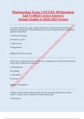 Pharmacology Exam 3 &lpar;NCLEX 100 Questions And Verified Correct Answers&rpar; Already Graded A&plus;&sol;2024-2025 Version