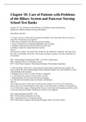 NURS 6603 Chapter 59 Care of Patients with Problems of the Biliary System and Pancreas TEST BANK