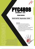 PYC4808 assignment 5  2024 &lpar;Full solutions&rpar;