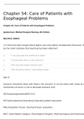 Chapter 54: Care of Patients with Esophageal Problems  Ignatavicius: Medical-Surgical Nursing, 8th Edition