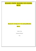 RESEARCH PAPER&colon; REASONS FOR VIEWING NEWS&comma; Uses and gratifications theory&period;