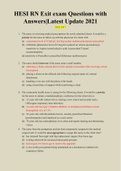 HESI RN Exit exam Questions with Answers&vert;Latest Update 2021