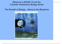 THIS IS REALLY, REALLY IMPORTANT MCDB 1A and the 3 Quarter Introductory Biology Series
