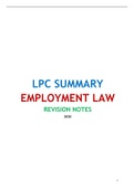 LPC EMPLOYMENT LAW REVISION NOTES (DISTINCTION) 2020:LATEST,COMPLETE GUIDE