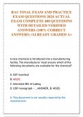 RAC FINAL EXAM AND PRACTICE  EXAM QUESTIONS 2024 ACTUAL  EXAM COMPLETE 400 QUESTIONS  WITH DETAILED VERIFIED  ANSWERS &lpar;100&percnt; CORRECT  ANSWERS&rpar; &sol;ALREADY GRADED A&plus;
