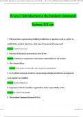 FEMA Nims IS-100&period;C Introduction to the Incident Command System&comma; ICS 100 Exam 2024 Updated Questions and Verified Answers&comma; 100&percnt; Guarantee Pass