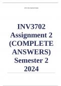INV3702 Assignment 2 &lpar;COMPLETE ANSWERS&rpar; Semester 2 2024 - DUE September 2024 &semi; 100&percnt; TRUSTED Complete&comma; trusted solutions and explanations Ensure your success with us&period;&period;&period;