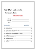 A Level Maths Homework Book - Pure (Part 2)