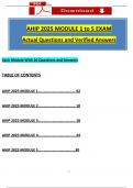 AHIP 2025&sol;2026 Module 1 to 5 Exam Actual Questions and Verified Answers&comma; 100&percnt; Guarantee Pass