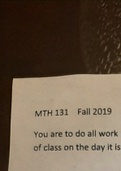 MTH 131, Homework #3, Fall 2019