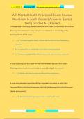 ATI Mental Health Proctored Exam Questions & 100&percnt; Correct Answers- Latest Test &vert; Graded A&plus; &vert; Passed