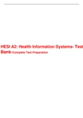 HESI A2 Health Information Systems- Test Bank-Complete Test Preparation / HESI A2 Health Information Systems- Test Bank-Complete Test Preparation: latest
