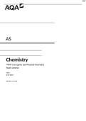 AQAs As level chemistry paper 1 inorganic and physical chemistry 