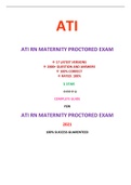 ATI RN MATERNITY PROCTORED EXAM (17 VERSIONS) /  RN MATERNITY ATI PROCTORED EXAM (17 VERSIONS)|VERIFIED AND 100% CORRECT Q & A, COMPLETE DOCUMENT FOR ATI EXAM|