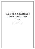 TAX 3701 ASSIGNMENT 1