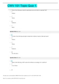 CWV 101 Topic Quiz 1&period;&lpar; LATEST UPDATE &rpar;
