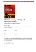 TESTBANK NURSING LEADERSHIP AND MANAGEMENT 3RD EDITION , PATRICIA KELLY 