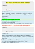 BUS 309 FLAG QUESTION WITH ANSWER / BUS309 FLAG QUESTION WITH ANSWER|VERIFIED AND 100% CORRECT Q & A.