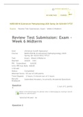 NURS-6501N-32,Advanced Pathophysiology week 6 midterm exam: Review test submission