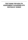 NURSING 3315 Test bank for Health Assessment in Nursing 6th edition by Weber 2021 With Answer Key&period;pdf