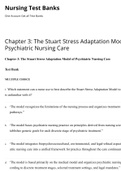 NUR 1300 Chapter 3 The Stuart Stress Adaptation Model of Psychiatric Nursing Care | Nursing Test Banks.pdf