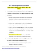 ATI PN MED-SURG PROCTORED EXAM &lpar;10 NEWEST VERSIONS&comma; 2021&rpar; &sol; PN ATI MED-SURG PROCTORED EXAM &sol; RN MED-SURG ATI PROCTORED EXAM &sol; ATI RN PROCTORED MED-SURG EXAM &vert; UPDATED DOCUMENT FOR ATI EXAM&comma; 100 &percnt; VERIFIED Q & A&vert; ATI PN MED SURG PROCTORED EXAM &lpar;10 NEWEST V