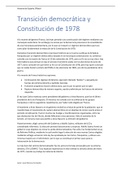 Transición democrática y Constitución de 1978
