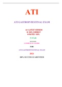 ATI GASTROINTESTINAL EXAM (4 VERSIONS) /GASTROINTESTINAL  ATI EXAM (4 VERSIONS) |VERIFIED AND 100% CORRECT Q & A, COMPLETE DOCUMENT FOR ATI EXAM|
