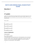 Exam (elaborations) NSG MATH 225N WEEK8 FINAL EXAM STUDY GUIDE (NSGMATH225N) 