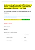 Understanding Anatomy And Physiology A Visual Auditory Interactive Approach 2nd Edition By Thompson &ndash; Test Bank