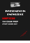 HMPYC80 TL-104-0-2021- EXAM PREP STUDY GUIDE