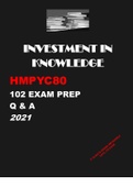HMPYC80 102-0-2021 EXAM PREP Q & A 2021