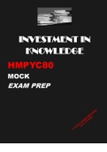 HMPYC80 MOCK EXAM PREP QUESTIONS