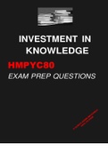 HMPYC80 ASSIGNMENT-EXAM PREP QUESTIONS
