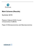 Pearson Edexcel GCE A Level in Economics A (9EC0)  Paper 03 Microeconomics and Macroeconomics