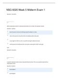 NSG 6020 Week 5 Midterm Exam 1 - Guaranteed A