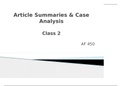 SOM ACCOUNTINGClass 2 - Article Summaries and Case analysis