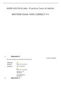 NURS-6531N-8,Adv. Practice Care of Adults MIDTERM EXAM 100% CORRECT V1