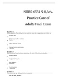 NURS-6531N-8,Adv. Practice Care of Adults Final Exam 