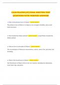 CLUB PILATES &lbrack;CP&rsqb; FINAL WRITTEN TEST QUESTIONS WITH VERIFIED ANSWERS