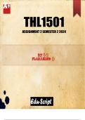 THL1501 Assignment 2 &lpar;QUESTIONS & ANSWESR&rpar; Semester 2 2024 &lpar;162579&rpar; - DUE 12 September 2024