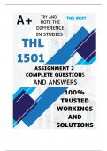 THL1501 Assignment 2 &lpar;COMPLETE ANSWERS&rpar; Semester 2 2024 &lpar;162579&rpar; - DUE 13 September 2024